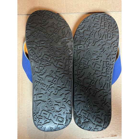 AND1 brand men's flip-flops blue gold - Picture 5 of 7